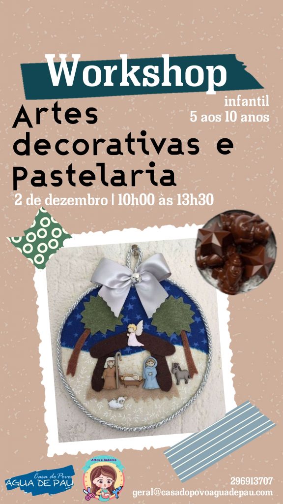 Workshop Infantil – Artes decoarivas/ Pastelaria